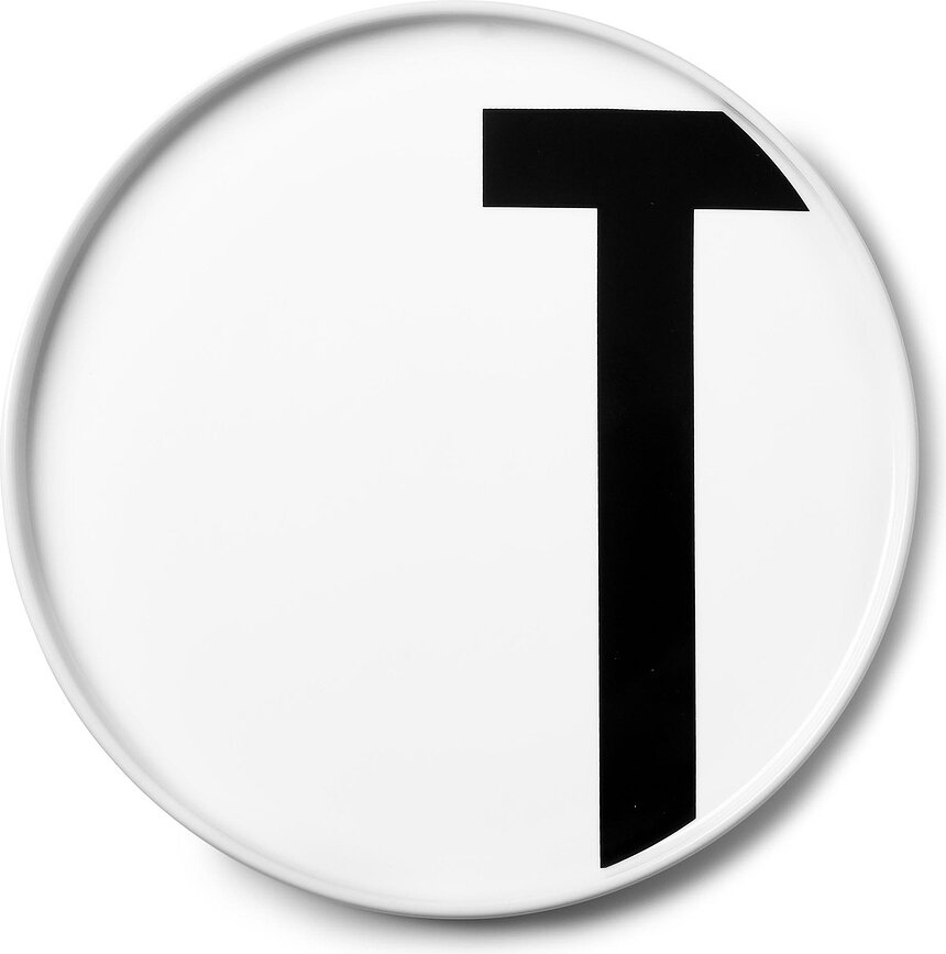 AJ Πιάτο με γράμμα Τ, πορσελάνινο