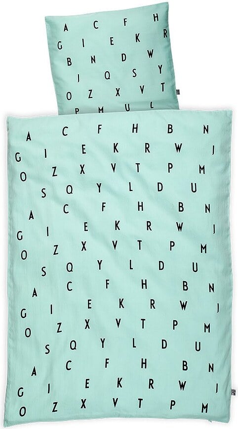 AJ Vintage ABC Kids Parure de Lit Bébé, turquoise