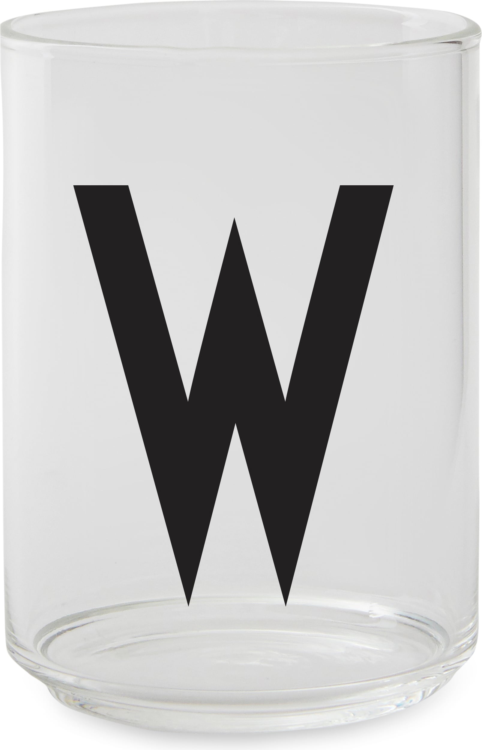 Aj Wasserglas Buchstabe W