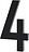 Architect Numbers Siffra 4, 100 mm