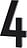 Architect Numbers Zahl 4 100 mm