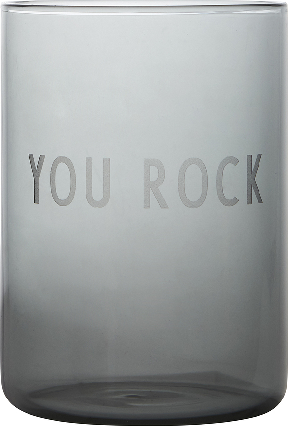 Bicchiere di vetro Favourite You Rock nero