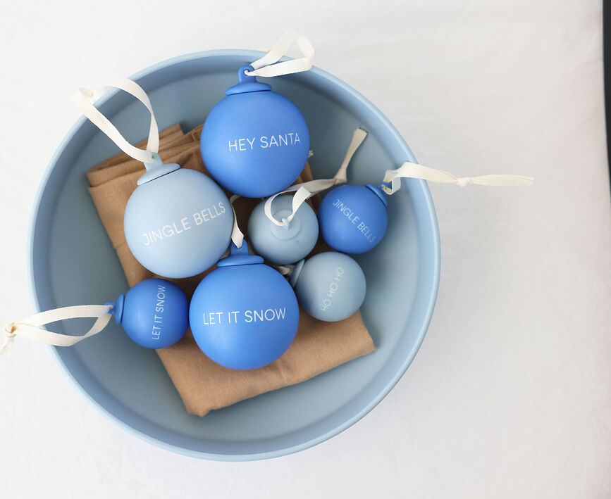 Bolas de Navidad Xmas Stories, 4 cm, lavanda y rosa, 4 unidades