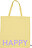 Bolsa de Compra Design Letters Happy, amarilla