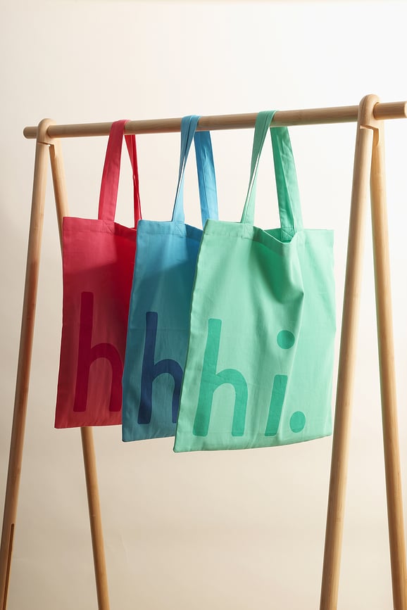 Bolsa de la Compra Design Letters Hi, rosa