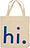 Bolsa Multiusos Design Letters Hi, beige y cobalto