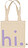 Bolsa multiusos pequeña Design Letters Hi, beige y morada