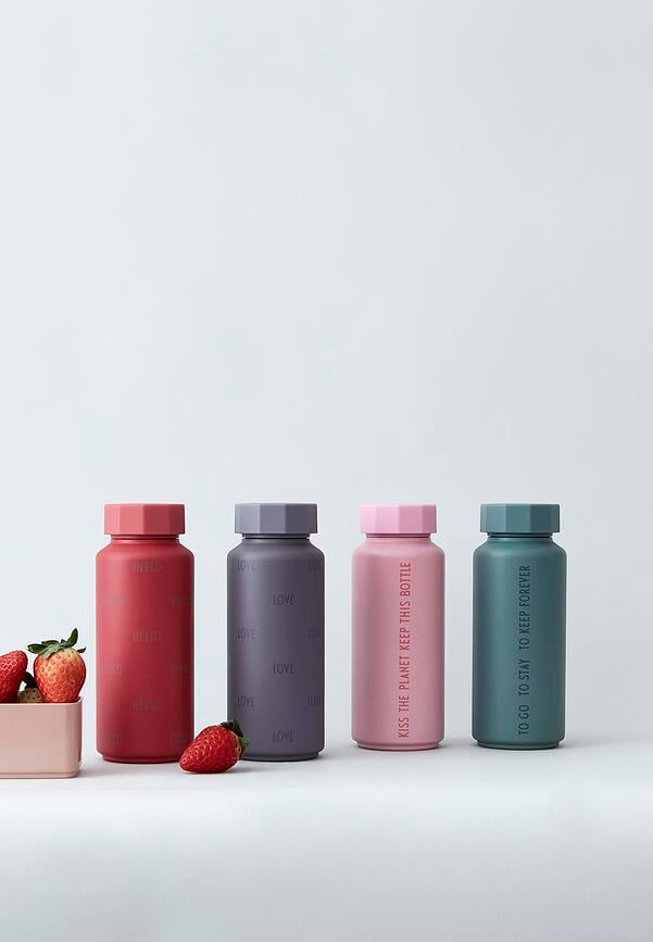 Botella térmica Tone-On-Tone Kiss, rosa
