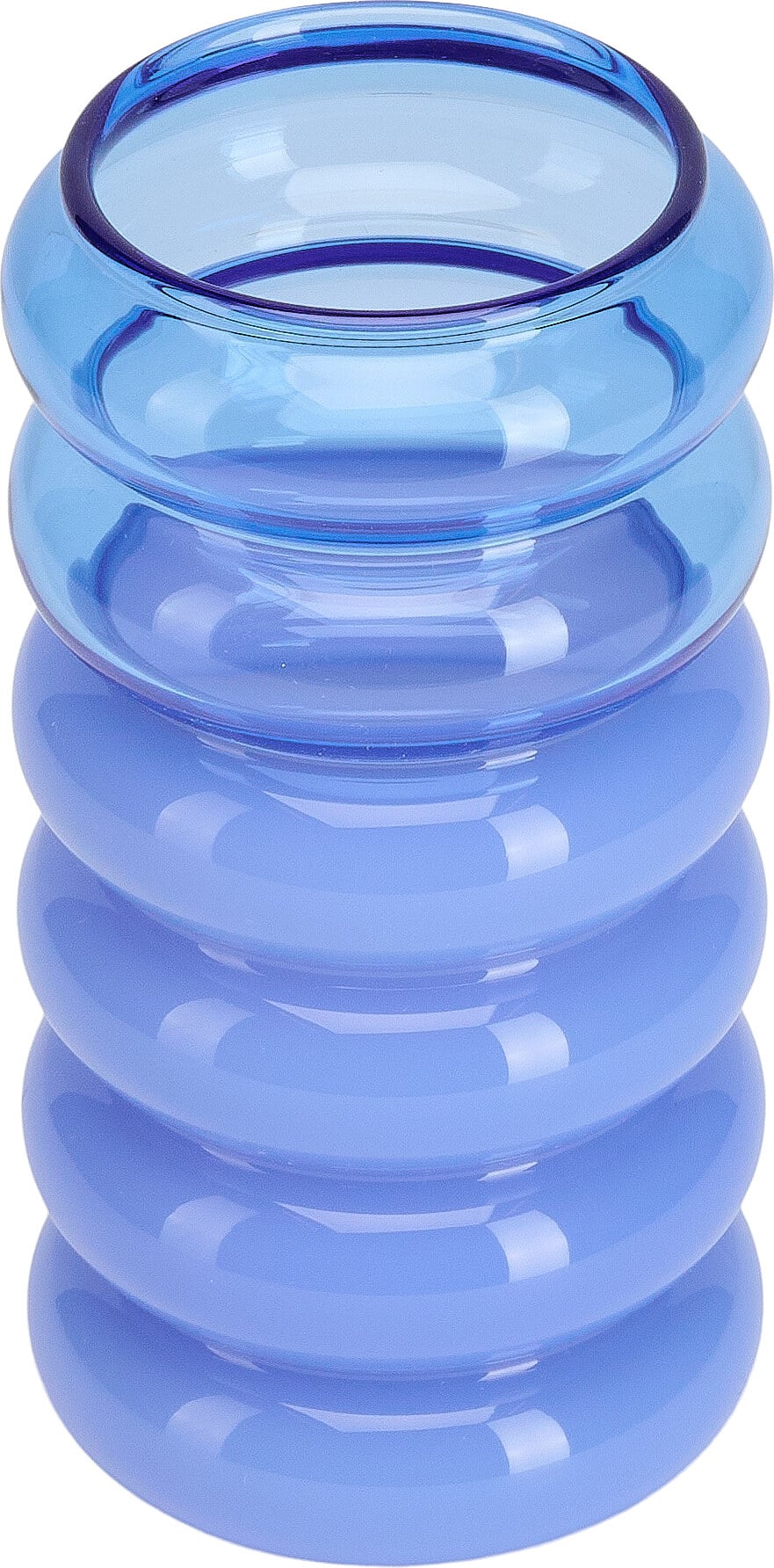 Bubble Vase oder Kerzenständer blau 2in1