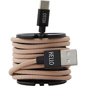 Cablu USB-C Design Letters roz