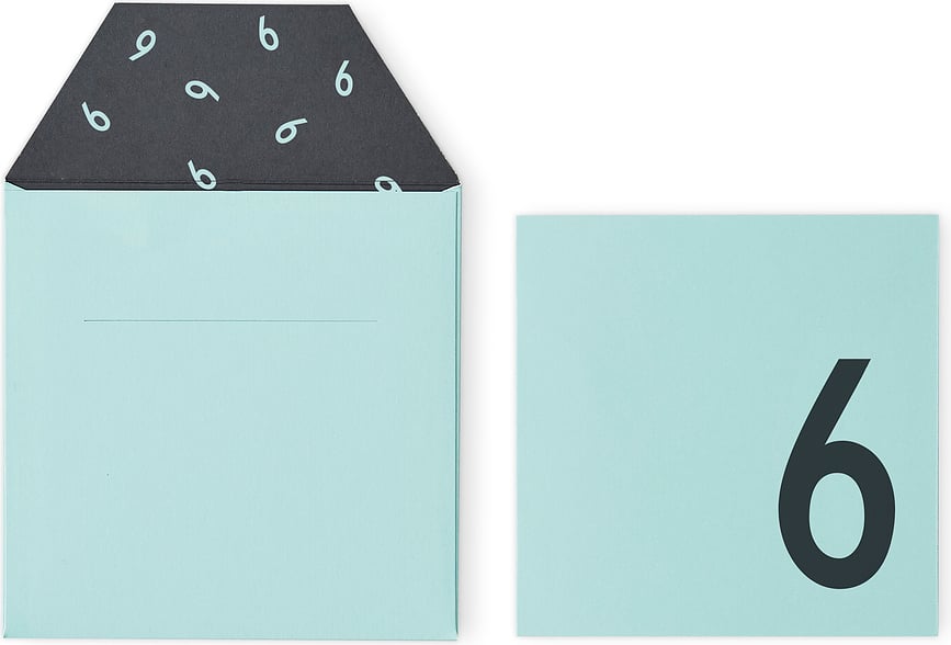 Design Letters Carte d'Anniversaire 6 ans, menthe