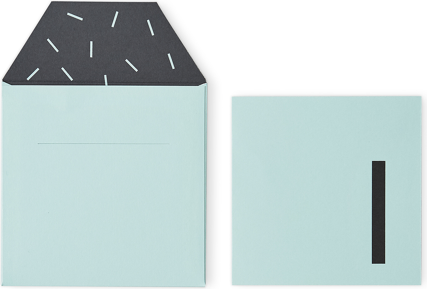 Design Letters Carte d'Anniversaire pour enfant 1 an, menthe