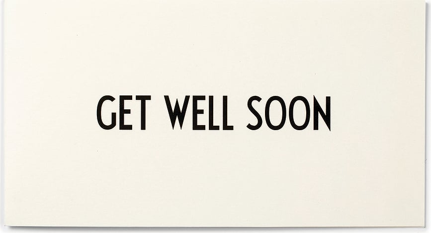 Design Letters Carte de Vœux, motif "Get Well Soon"
