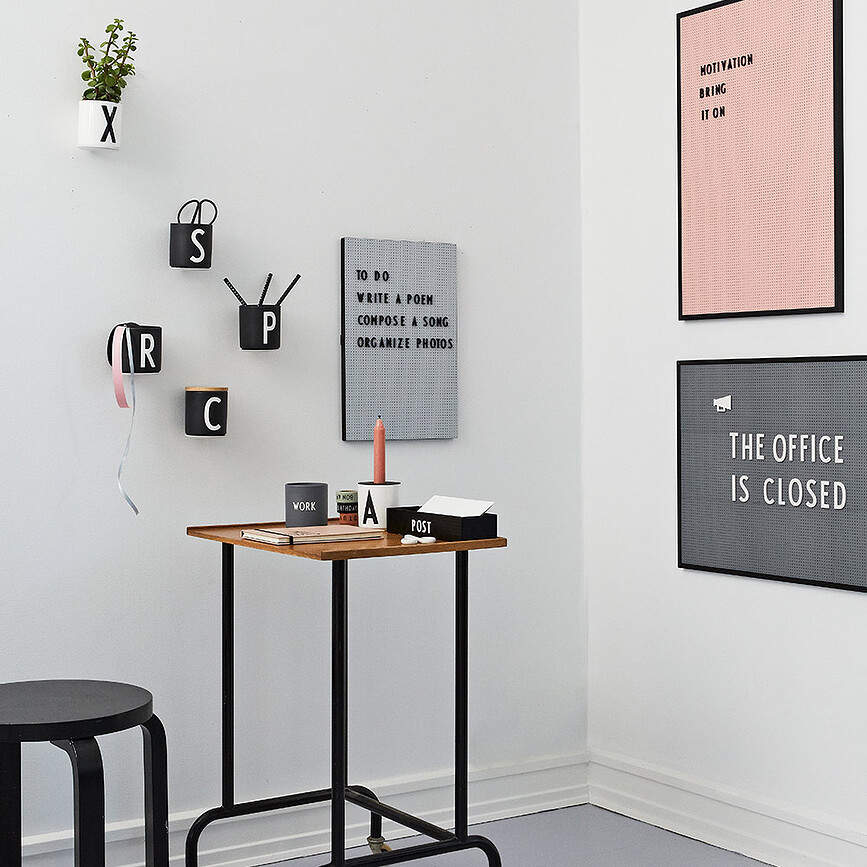 Design Letters Črke in številke za tablo majhne, bele, 132 kos