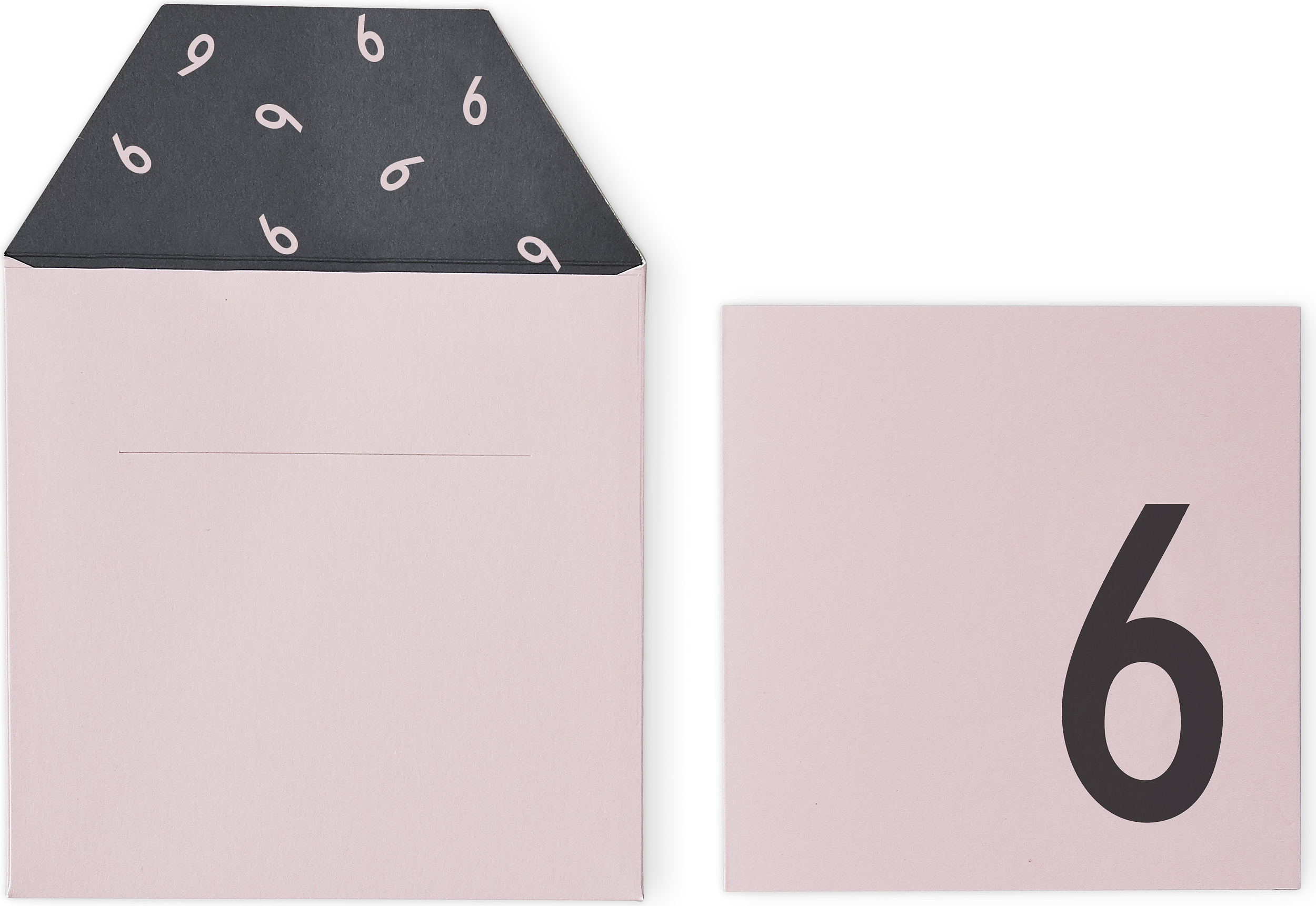 Design Letters Geburtstagskarte für Kinder 6 Jahre rosa