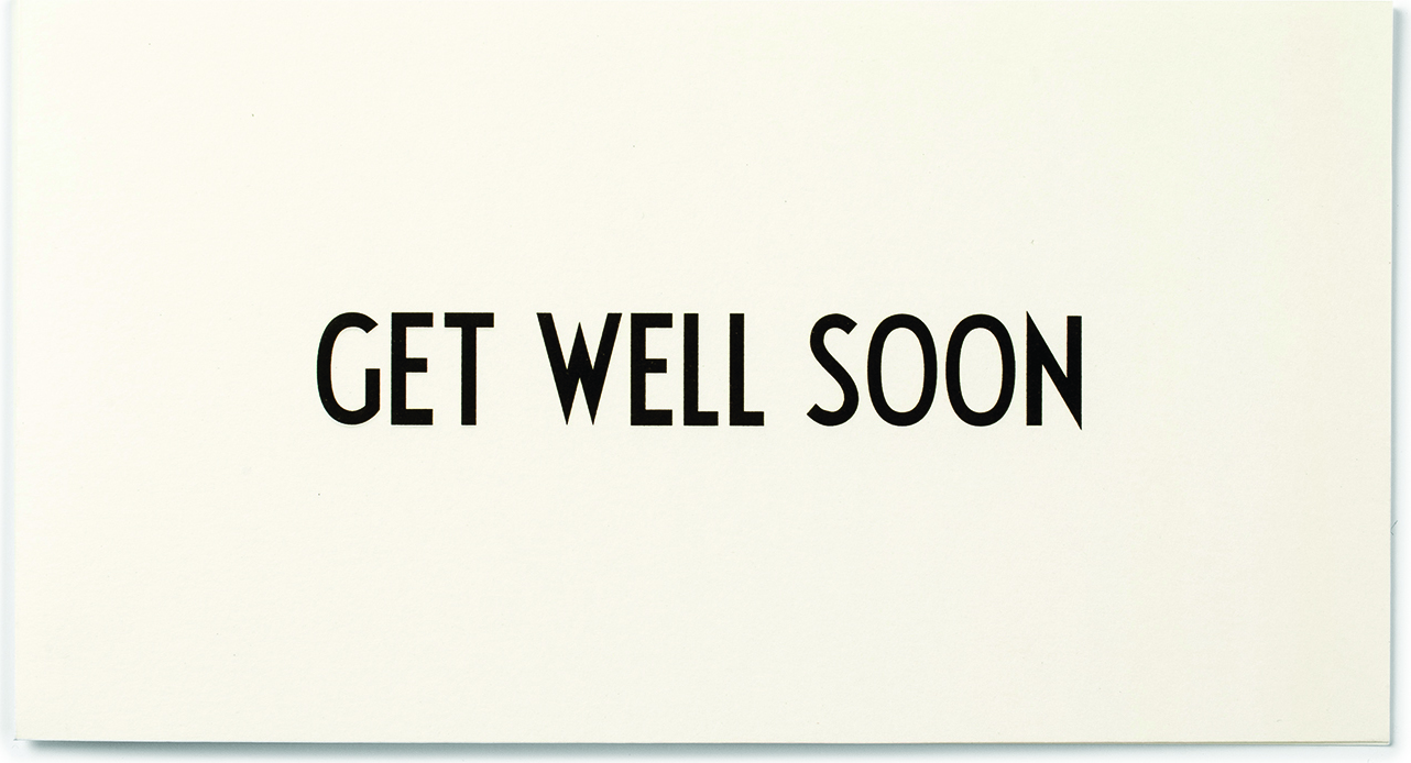 Design Letters Get Well Soon Grußkarte