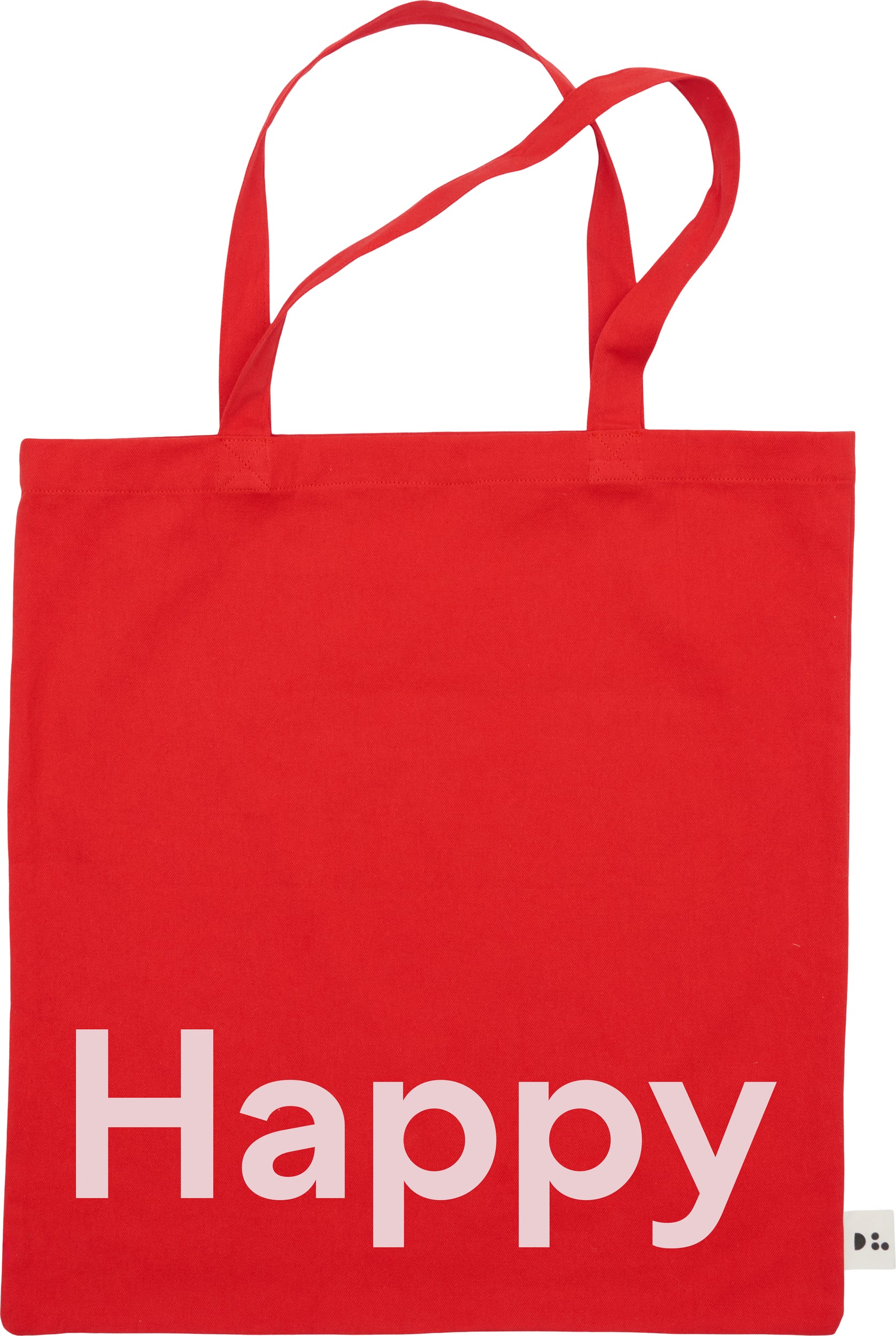 Design Letters Happy Einkaufstasche rot