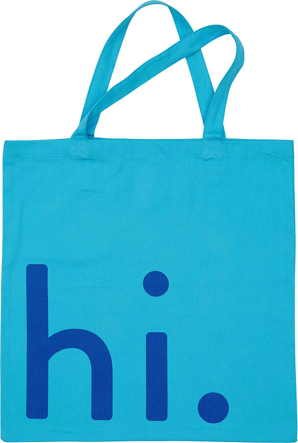 Design Letters Hi Shopping tote blue