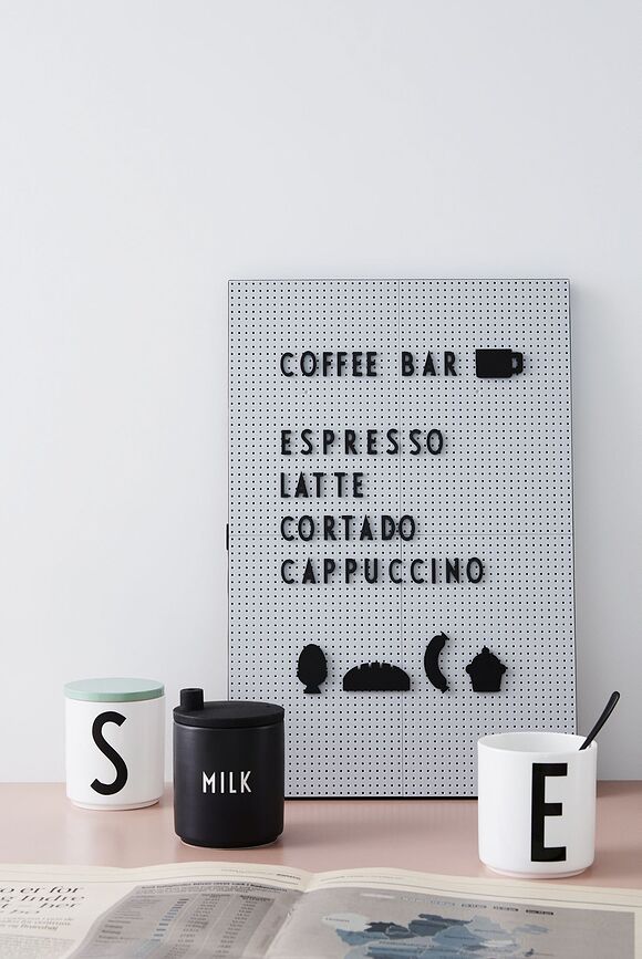 Design Letters Ikone Food za tablo, črne, 21 kosov