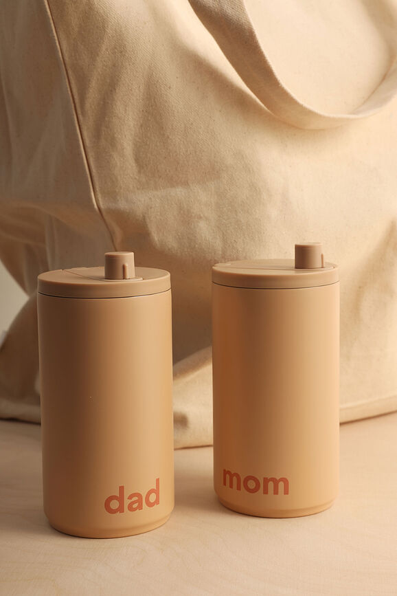 Design Letters Mom Θερμός Κούπα, 350 ml, ροζ