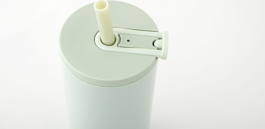 Design Letters Life Κούπα Θερμός με καλαμάκι, 500 ml, γαλάζιο