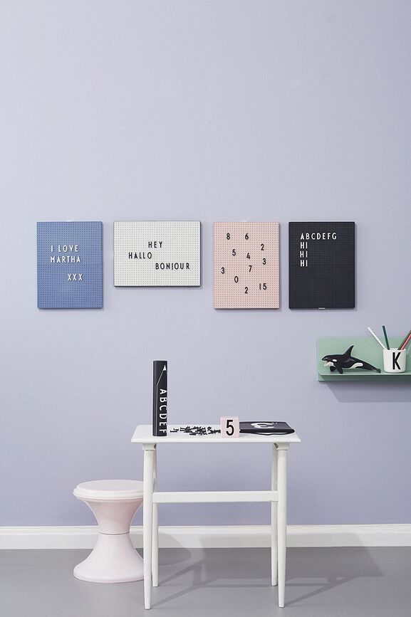 Design Letters Lettres et Chiffres pour tableau, petits, noirs, Set 132 pièces