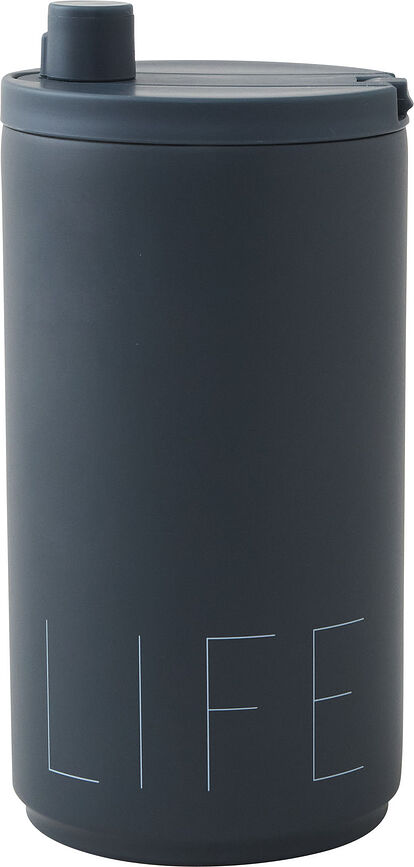 Design Letters Life Lonček potovalni, 350 ml, moder