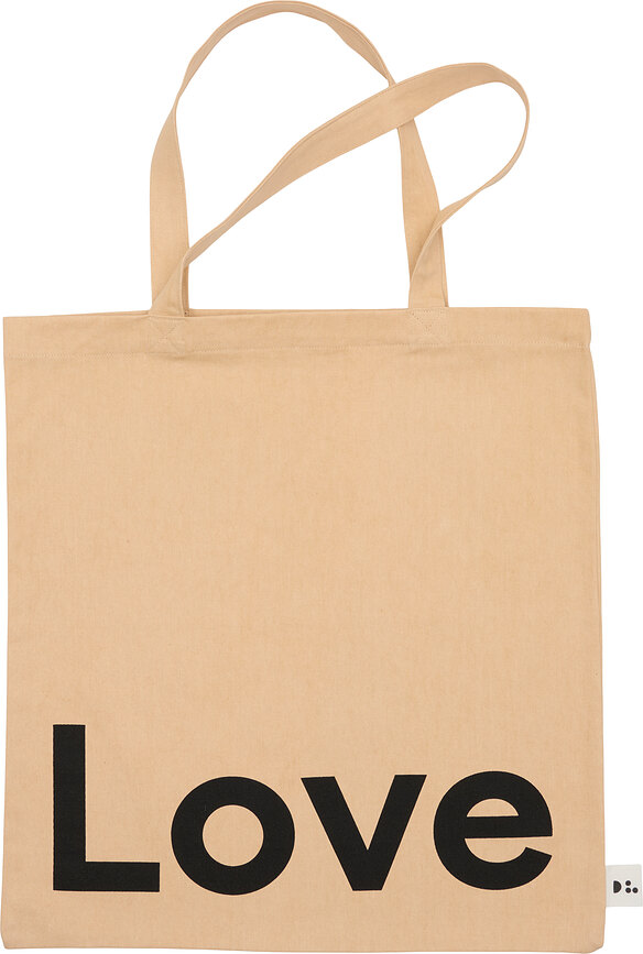 Design Letters Love Torba za kupovinu bež