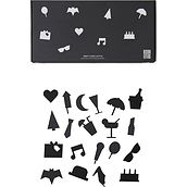 Design Letters Tafel-Icons party schwarz 20 St.