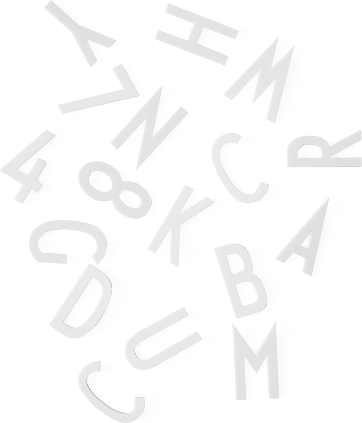 Design Letters Tähed ja numbrid tahvlile suured valge 159 tk.