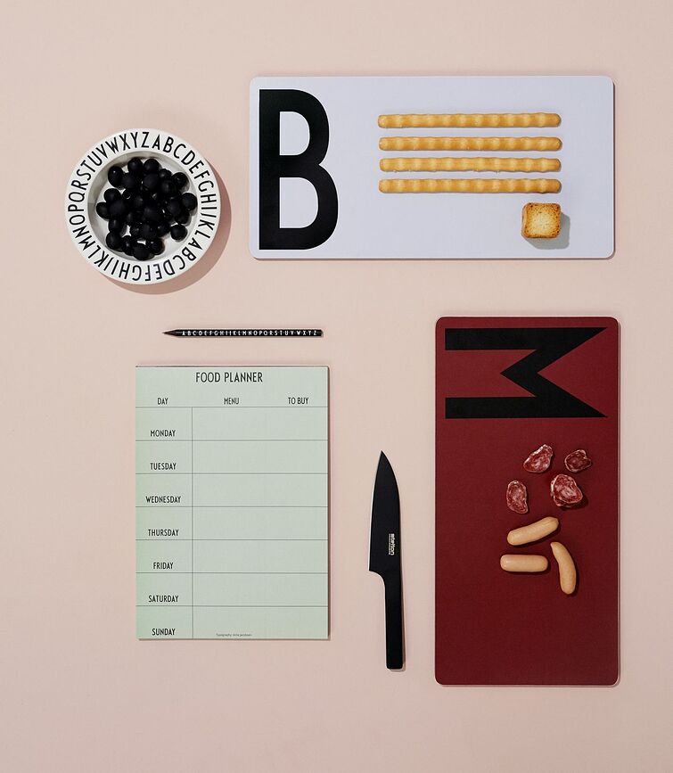 Design Letters Tedenski planer obrokov, bel