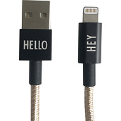 Design Letters USB cable golden for iphone/ipad
