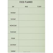 Design Letters Weekly meal planner green