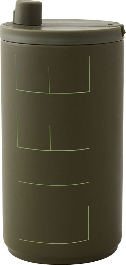 Дорожня кружка Design Letters Life 350 мл, оливкова