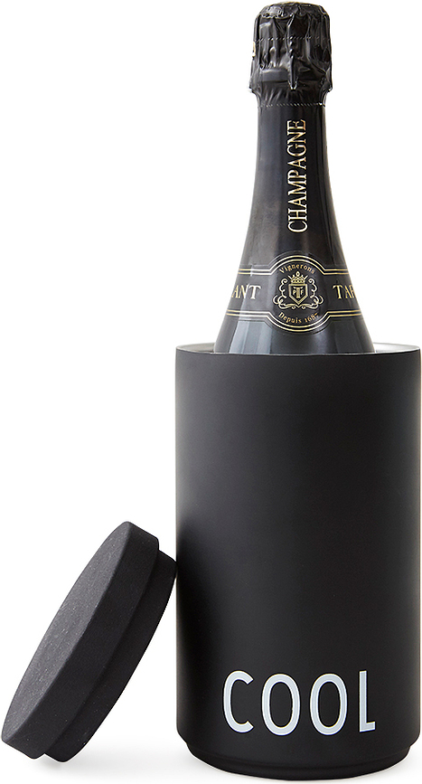 Enfriador de vino Design Letters COOL, negro