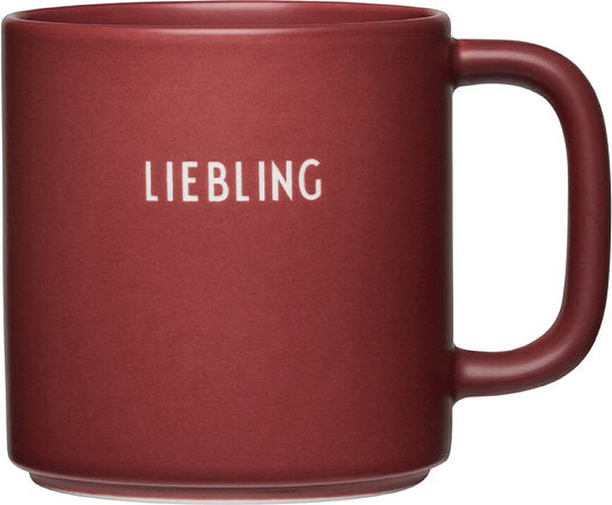 Favourite Little LIEBLING Mug with handle, burgundy