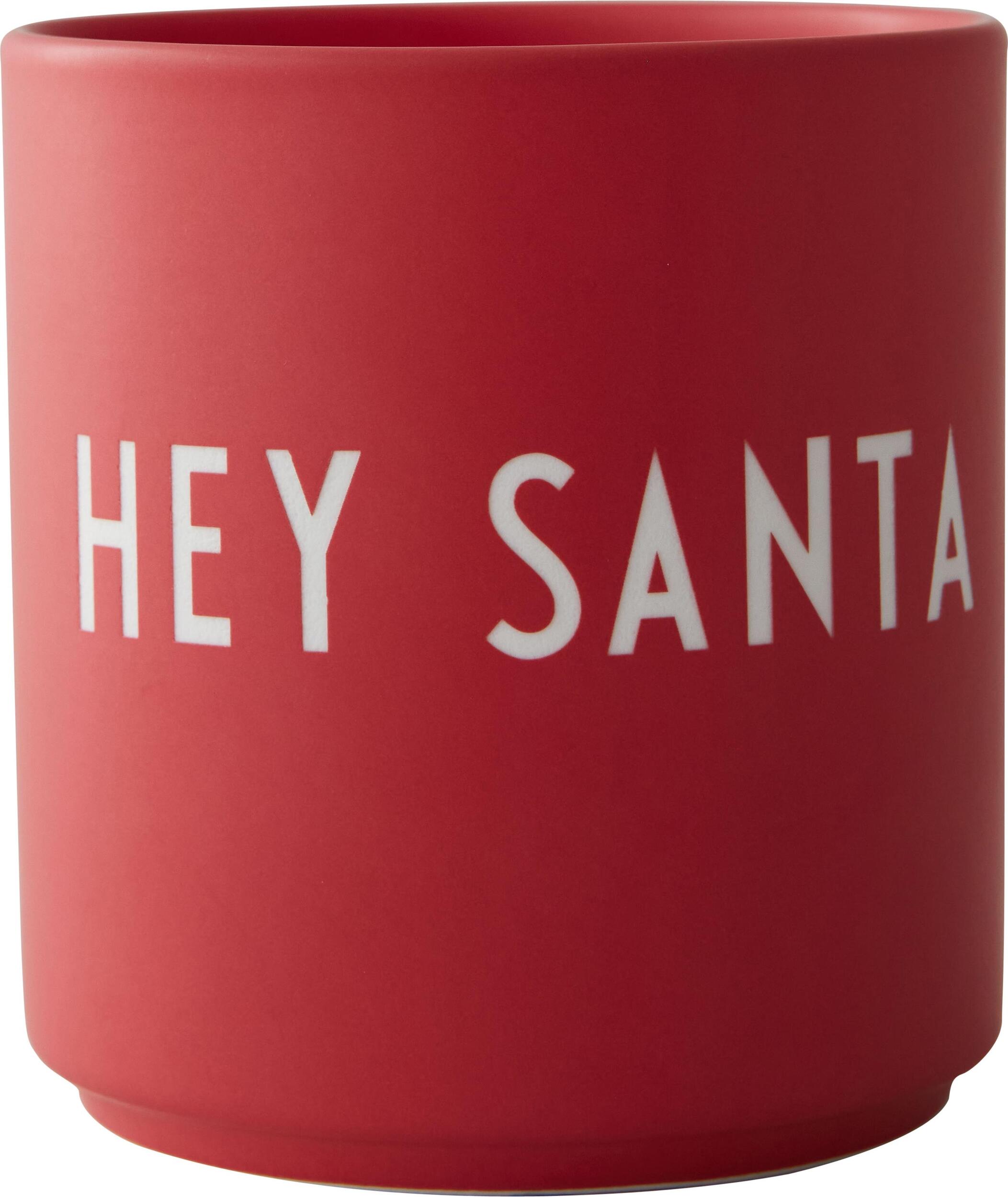 Favourite Xmas Hey Santa Becher rot