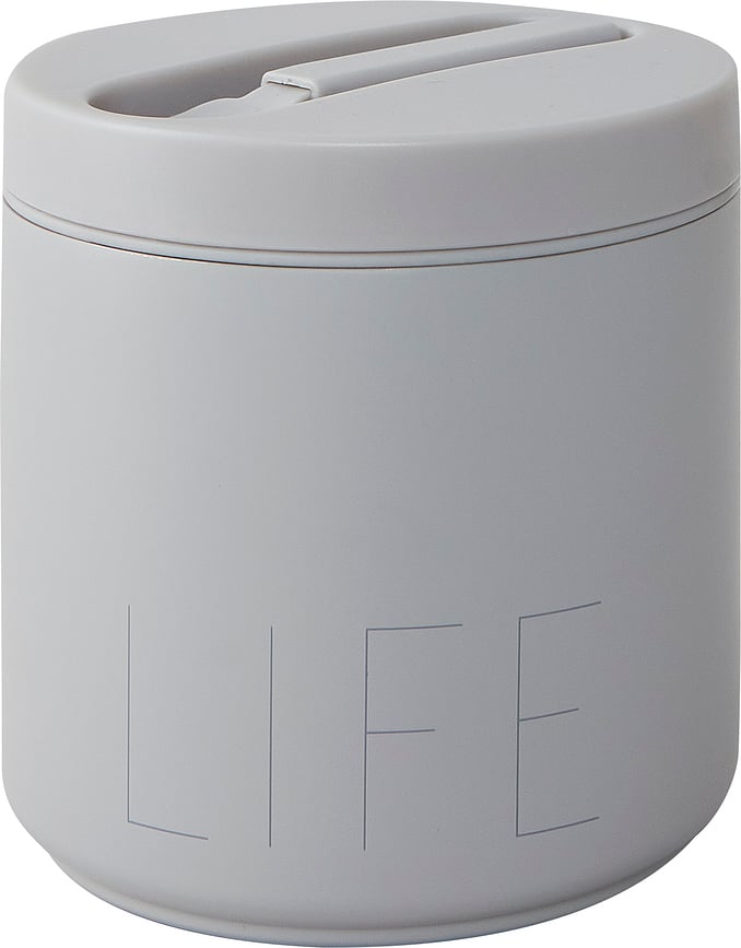 Fiambrera térmica To Go Life, grande, azul, con tenedor, 2 piezas