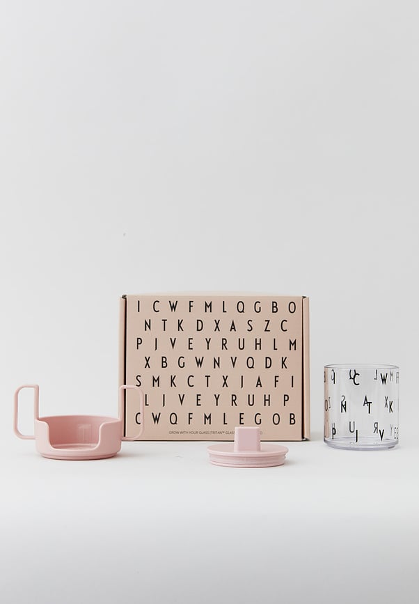 Grow Κούπα Παιδική, ροζ πούδρας, από μελαμίνη και γυαλί, 3 τμχ