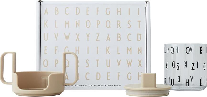 Grow Tasse pour enfant, moutarde, en Tritan et verre, Set 3 pièces