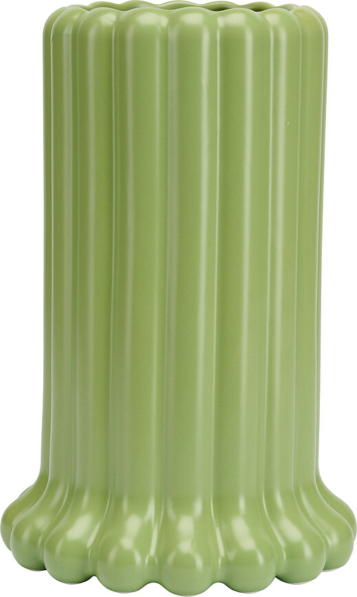 Jarrón Tubular, 24 cm, verde