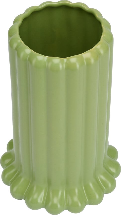 Jarrón Tubular, 24 cm, beige