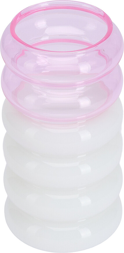 Jarrón y Portavelas Bubble, rosa, 2 en 1