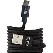 Kabel micro USB Design Letters czarny