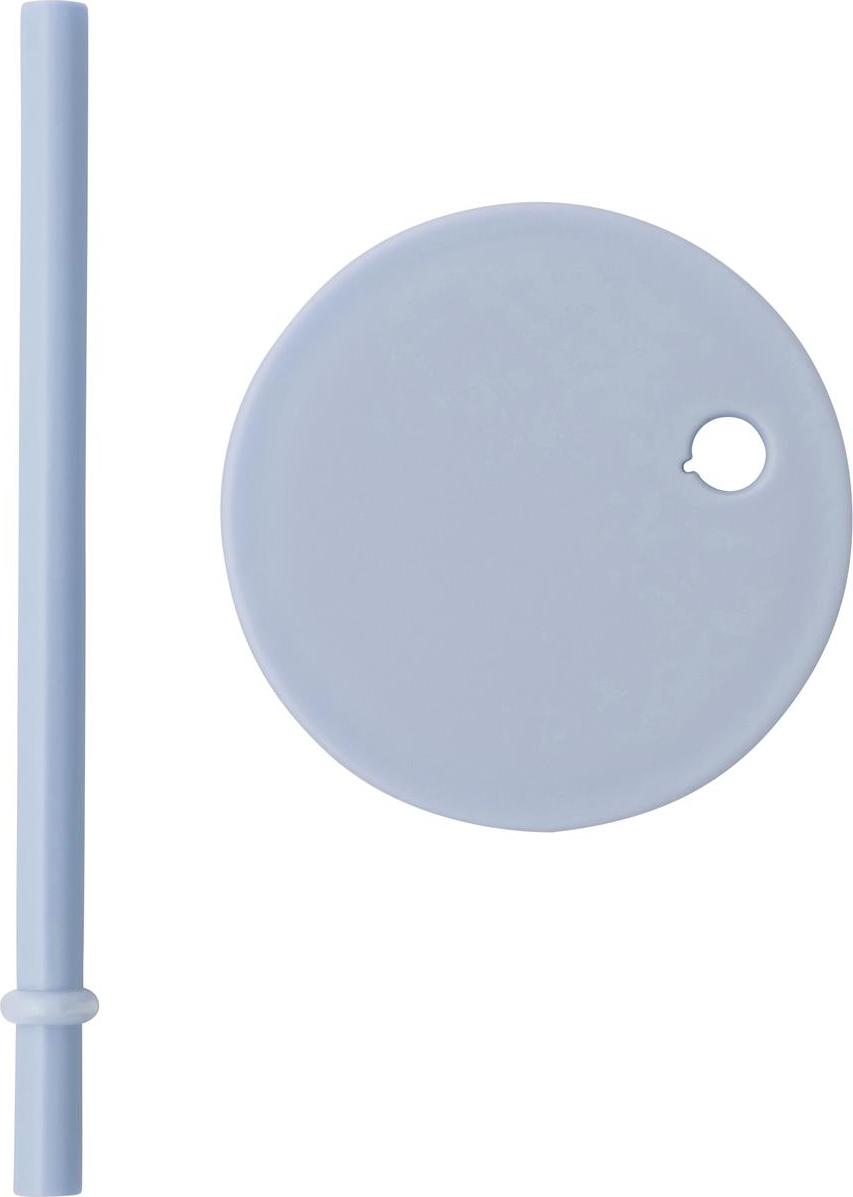 Kids Personal Becherdeckel mit Strohhalm himmelblau