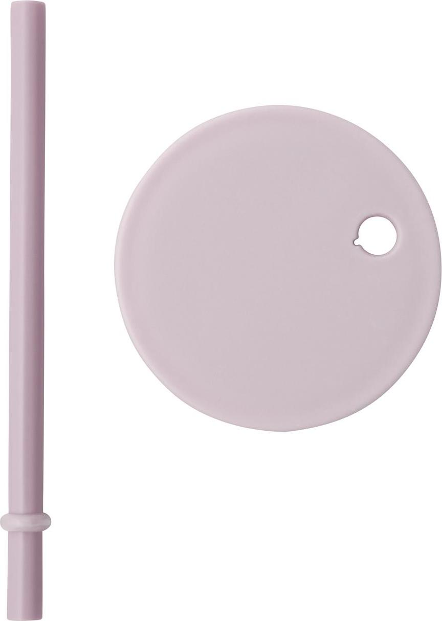 Kids Personal Becherdeckel mit Strohhalm lavendelfarbig