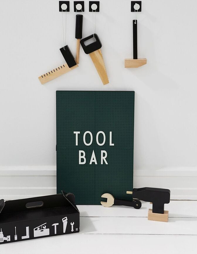 Set de Letras y Números grandes para pizarra Design Letters, blancos, 159 unidades