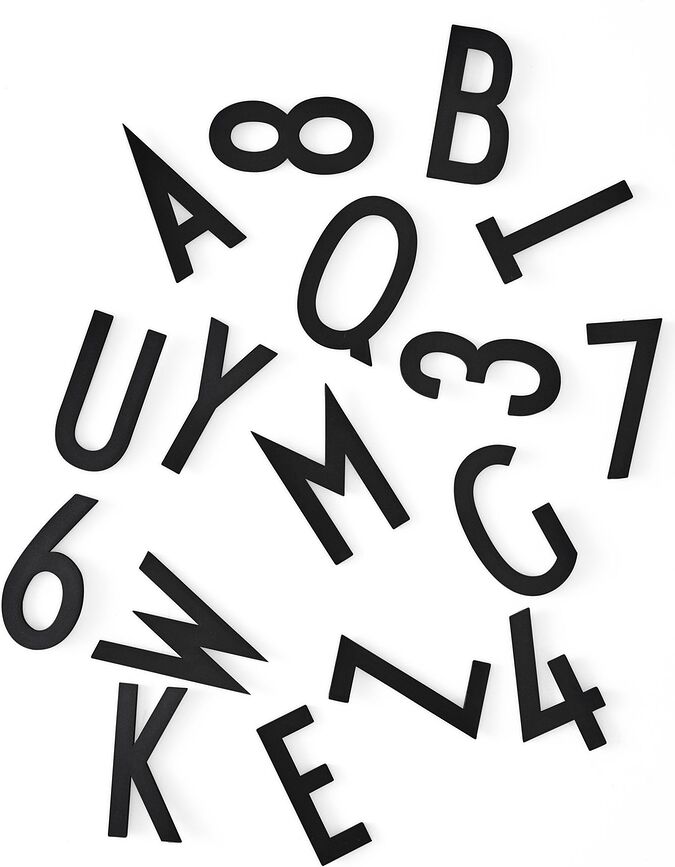 Litery i cyfry duże do tablicy Design Letters 159 szt. czarne