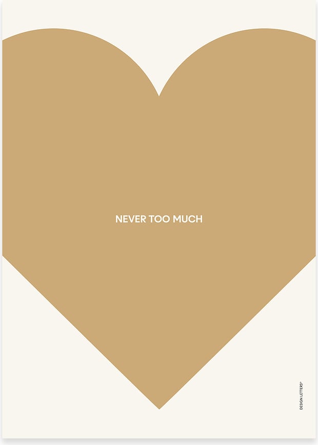 Love Affiche 50 x 70 cm, beige