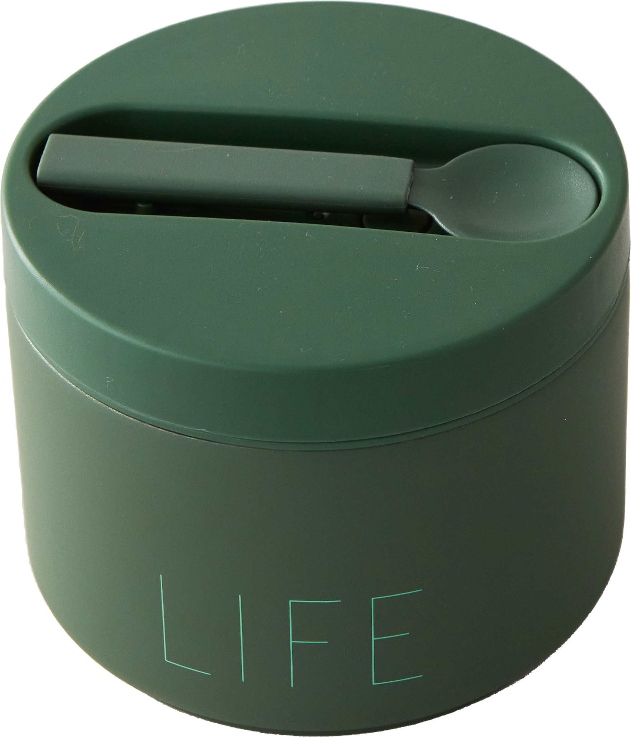 Lunchbox termiczny To Go Life mały zielony z łyżką 2 el.